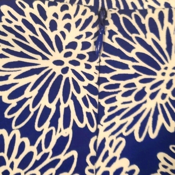 Liz Claiborne Blue Floral A Line skirt Size 14 - Picture 9 of 13